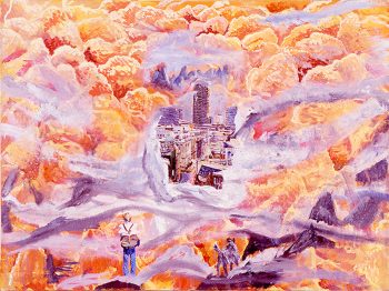 Jeffrey Dennis, Landscape with Figure, 1985