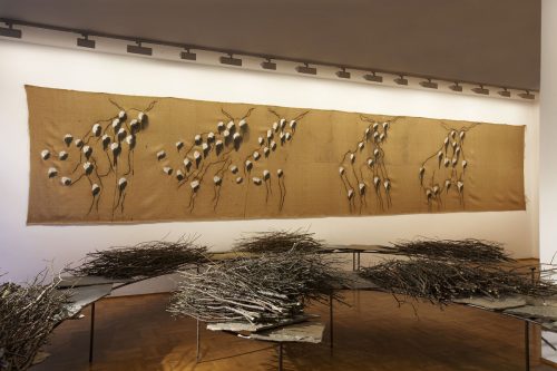 Mario Merz, La pittura è lunga e veloce (detail), 1980