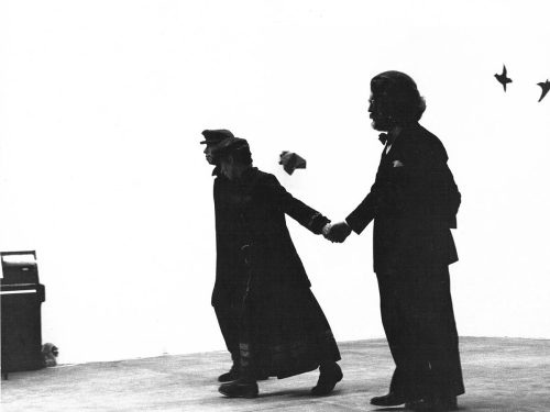 Meredith Monk and Ping Chong, Paris, 1974. Photo credit: Gaetano Besana